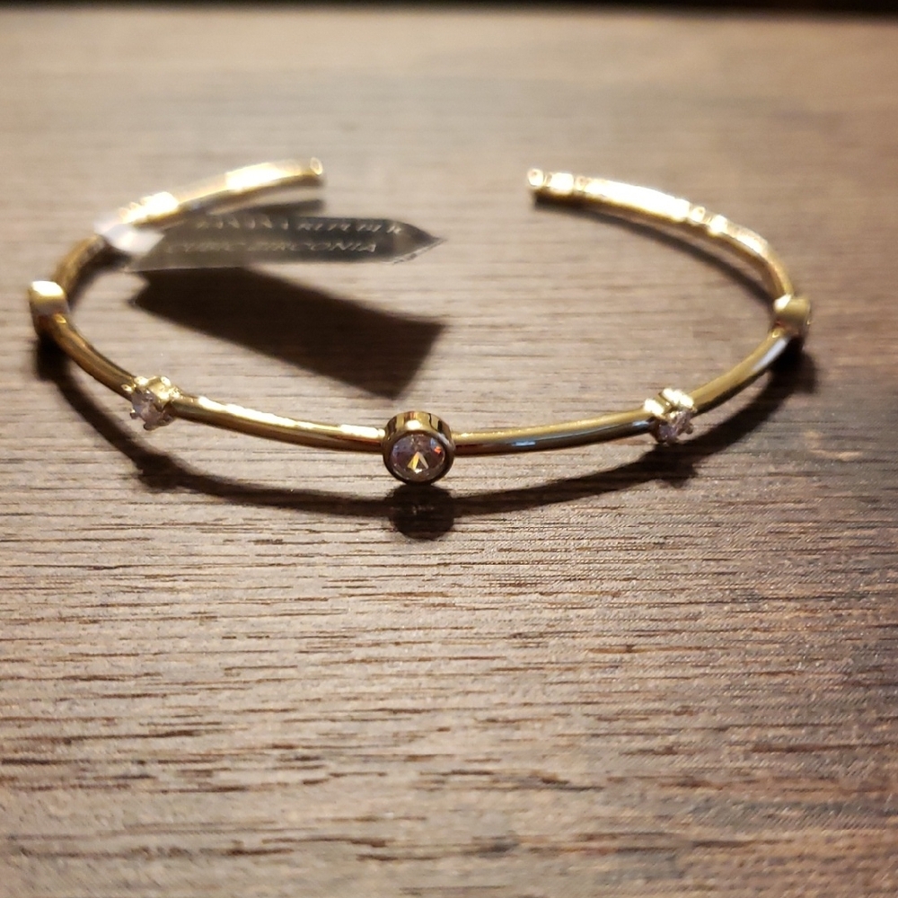 Banana Republic Gold Bracelet with Crystal Accents